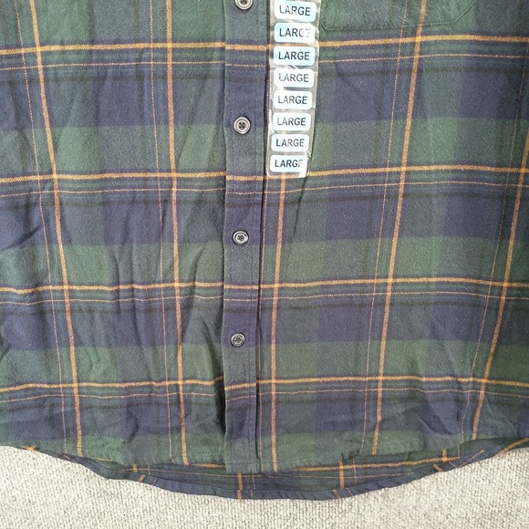 Eddie Bauer Men's Button Up Shirt Multicolor Plaid Large Flannel Cotton - Picture 4 of 13